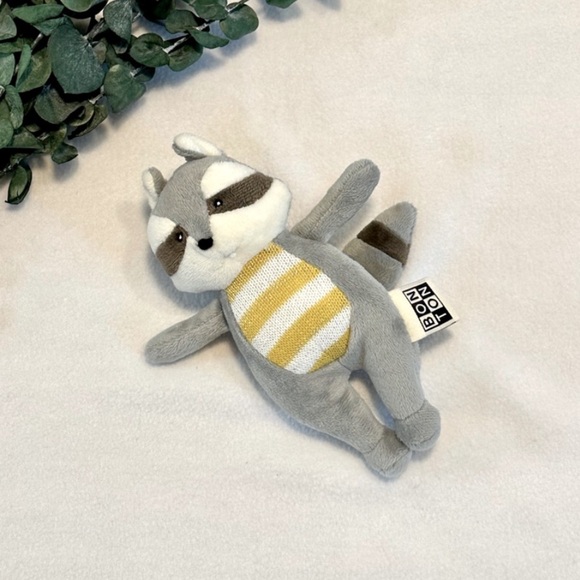 NWOT Bonton Soft Toy Raccoon | approx  7 1/2” tall 🦝 - Picture 1 of 6